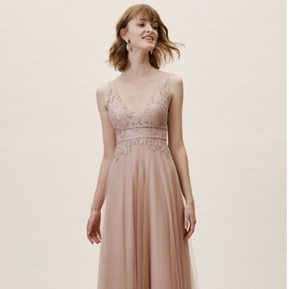 Bridesmaid dress, BHLDN dress, gown, wedding